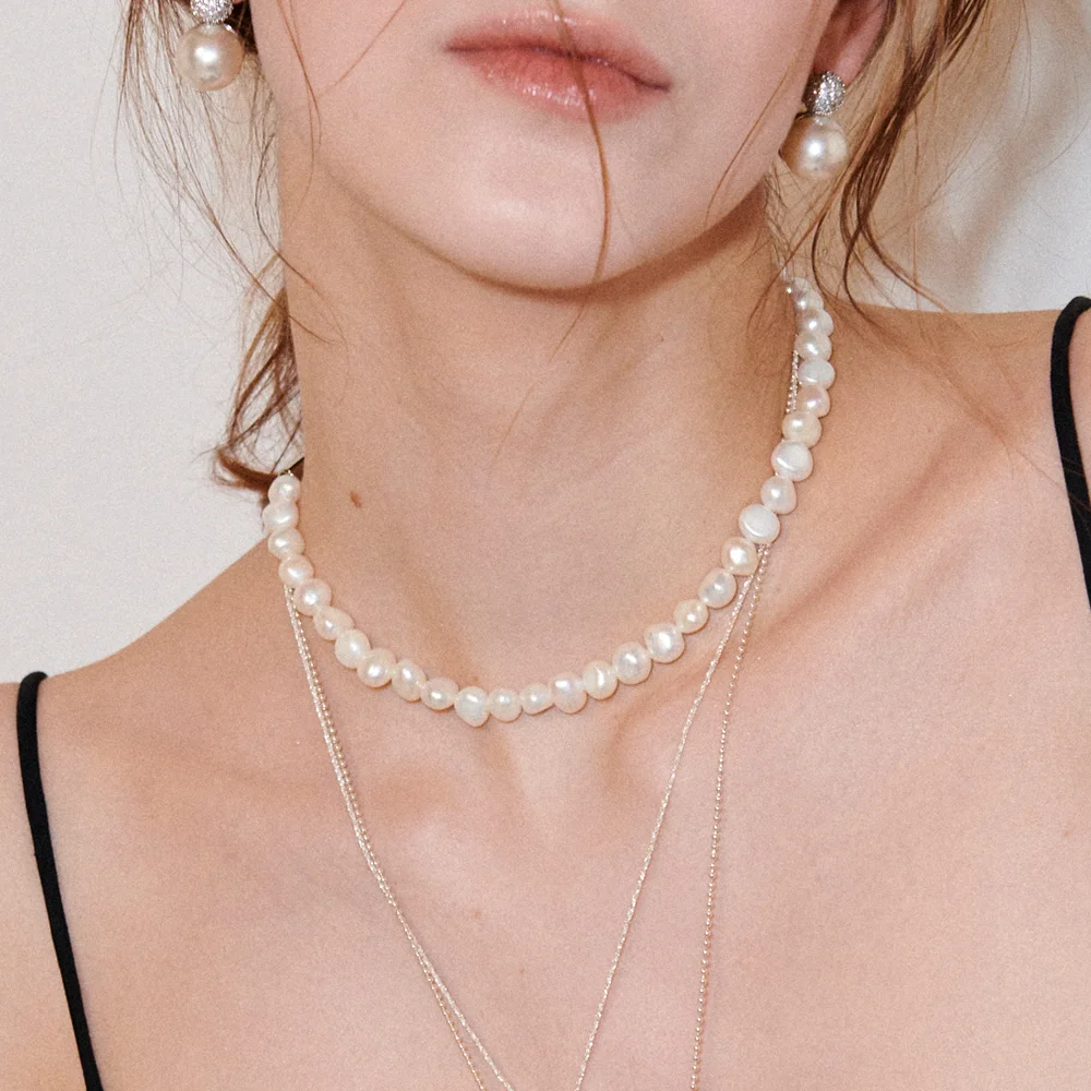 Baroque Pearl Margnet Choker / 2color