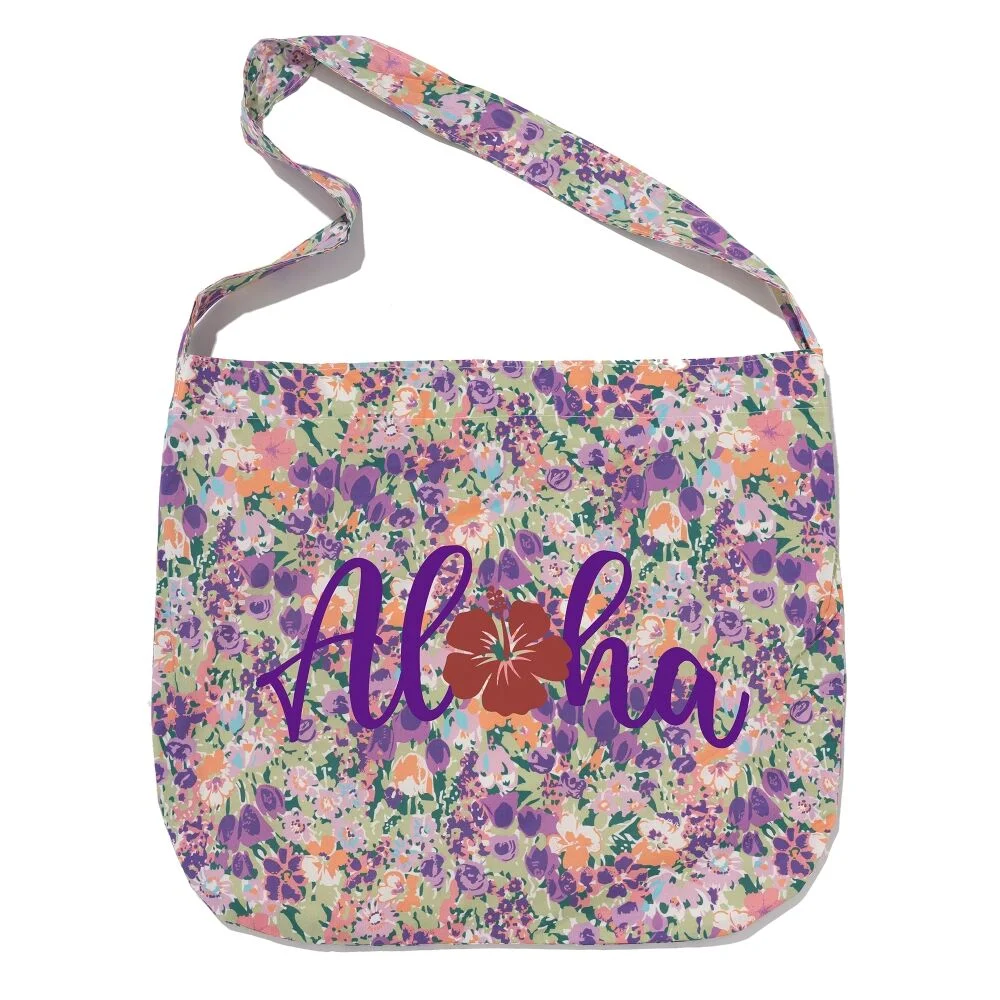 Aloha 花園 花卉 環保袋 (紫色)