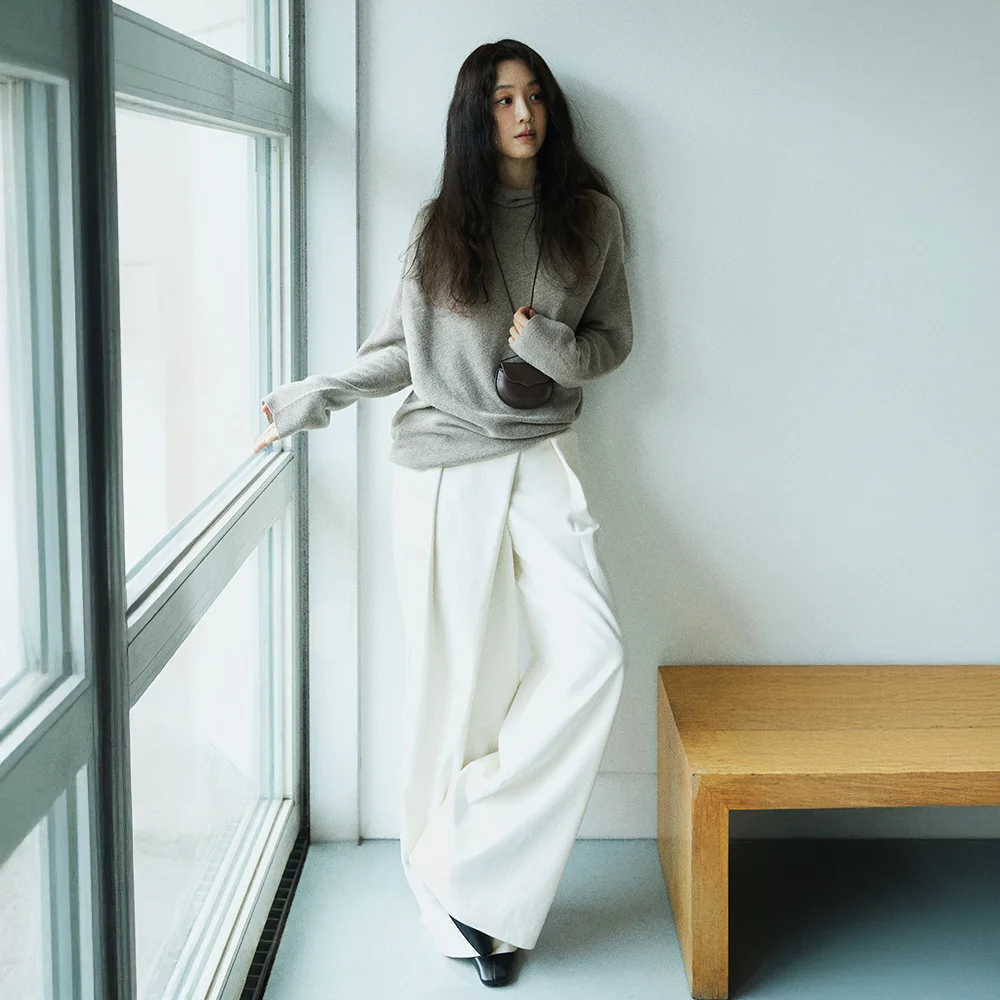 Asymetric Placket Wide Pants SW5WL452-03