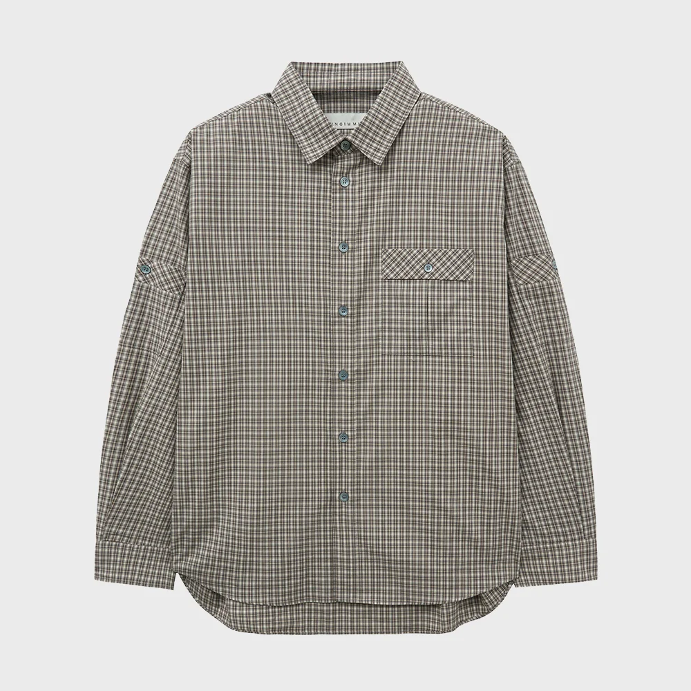 MULTI GINGHAM CHECK SHIRT (GRAY)