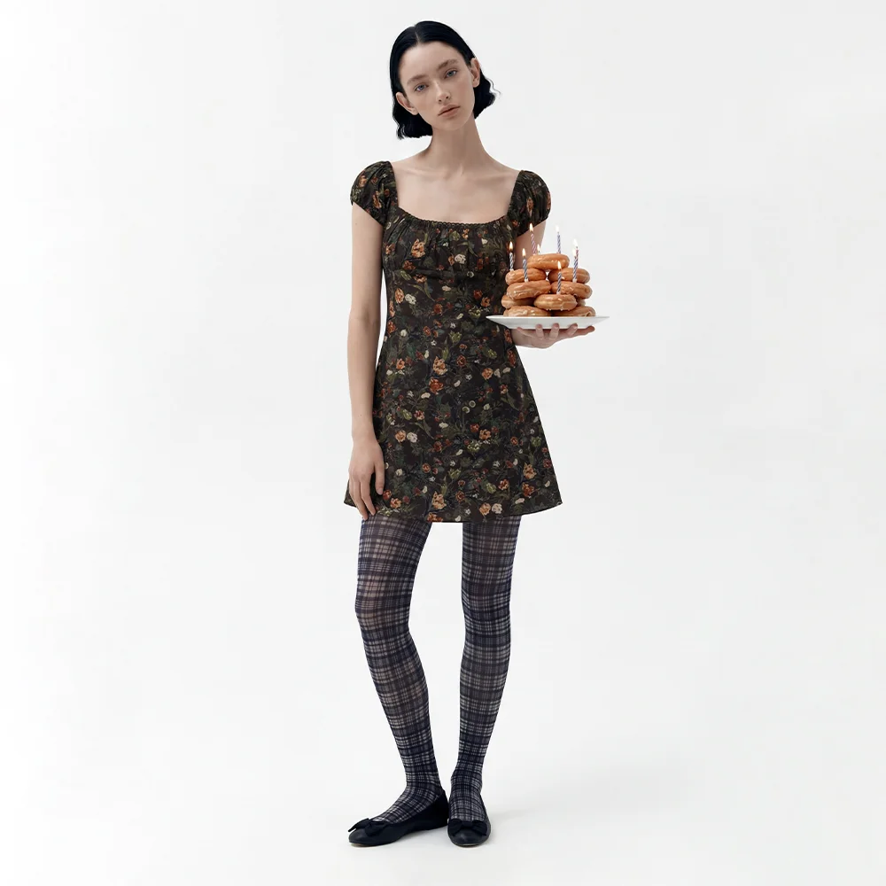 Urban Dream Mini Dress (Brown)