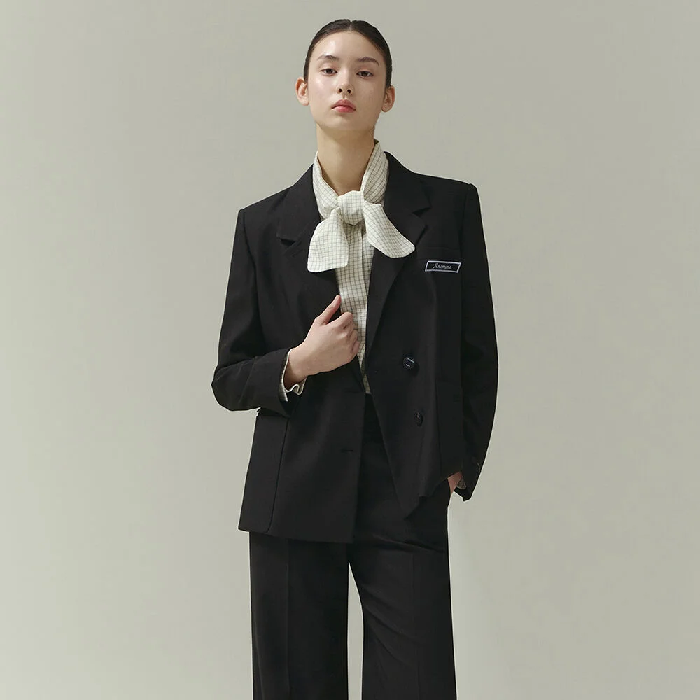 it MICHA 布章 點綴 雙鈕扣 修身剪裁 外套 ITP3BJK520_2colors