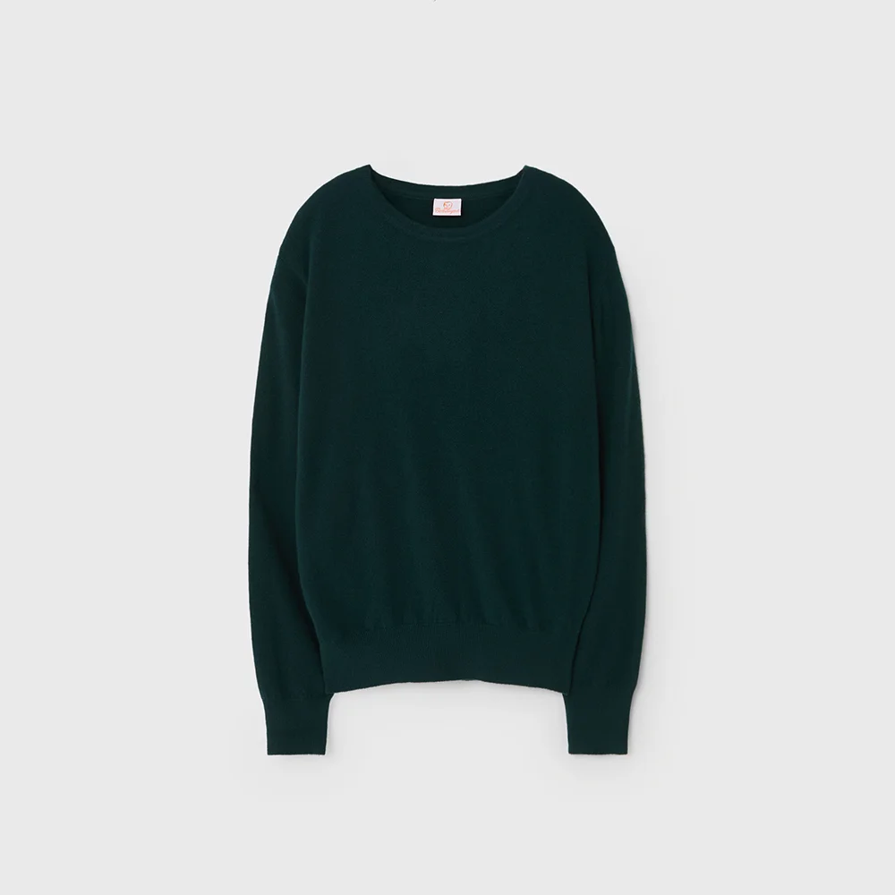 SOFT CASHMERE ROUND KNIT (FOREST)