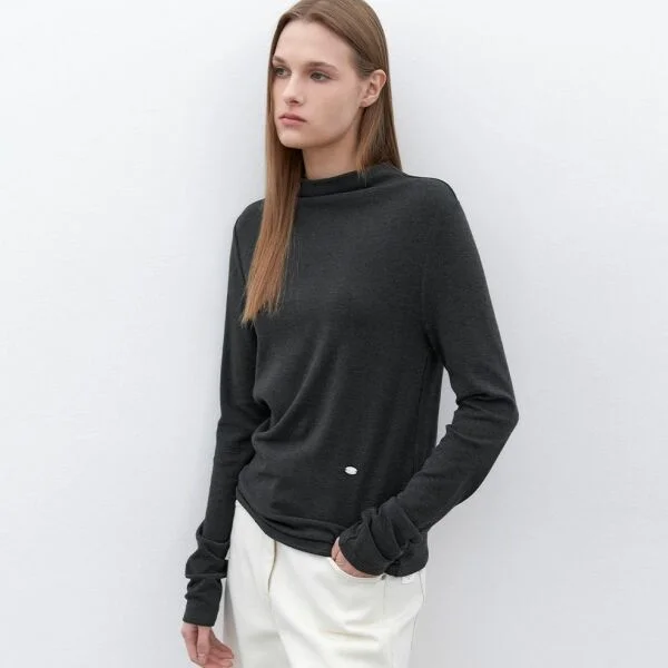 ESSENTIAL HALF NECK LONG TEE(T-7133)