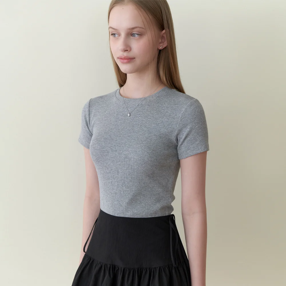 Blueberry half t-shirt (gray)