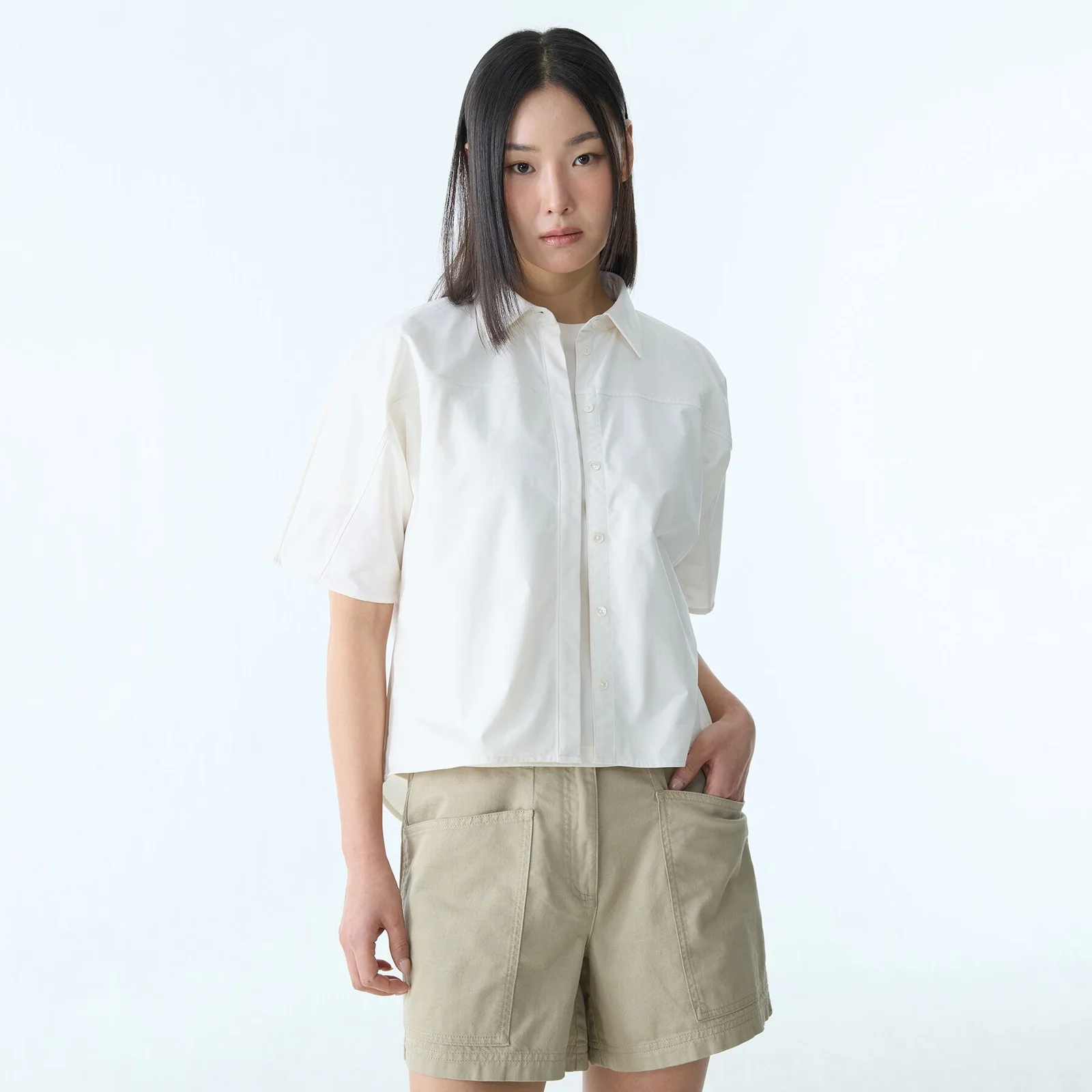 女裝 機能性 短版 襯衫 AAS25WSHI005LAI