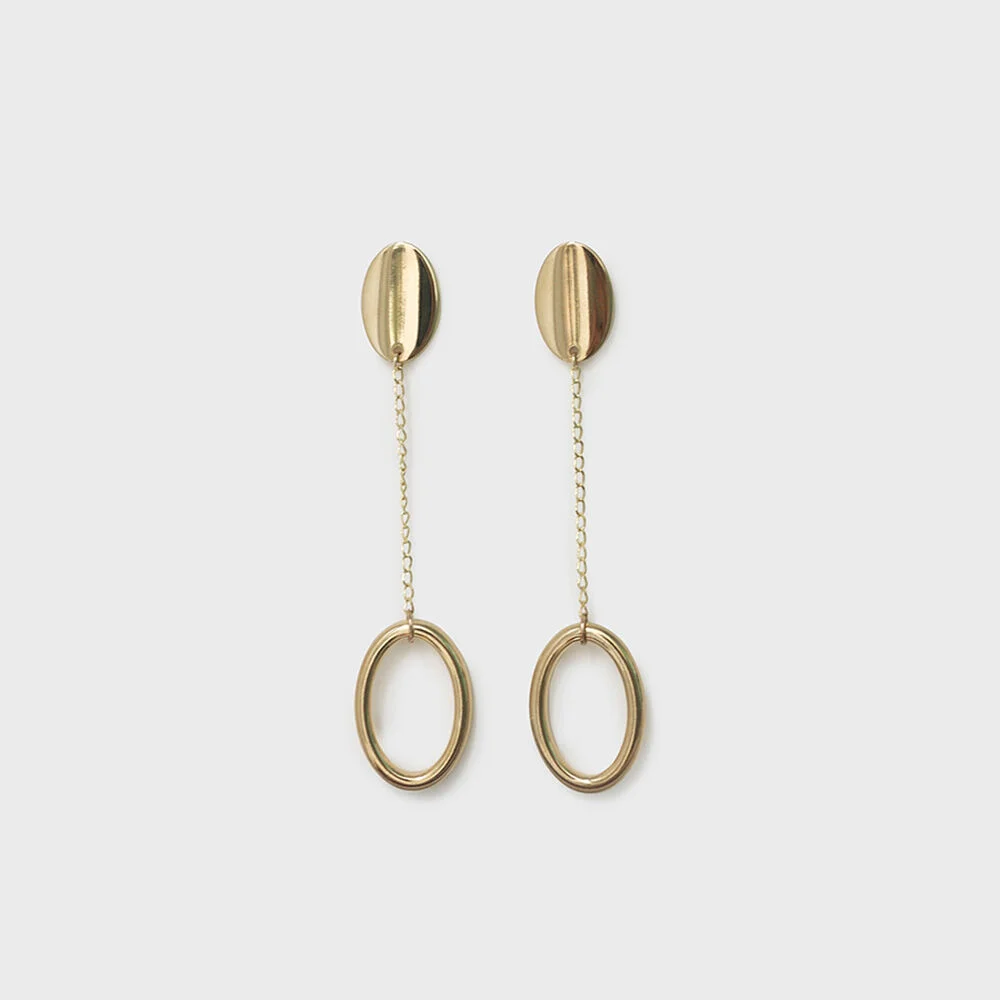 oval drop earring