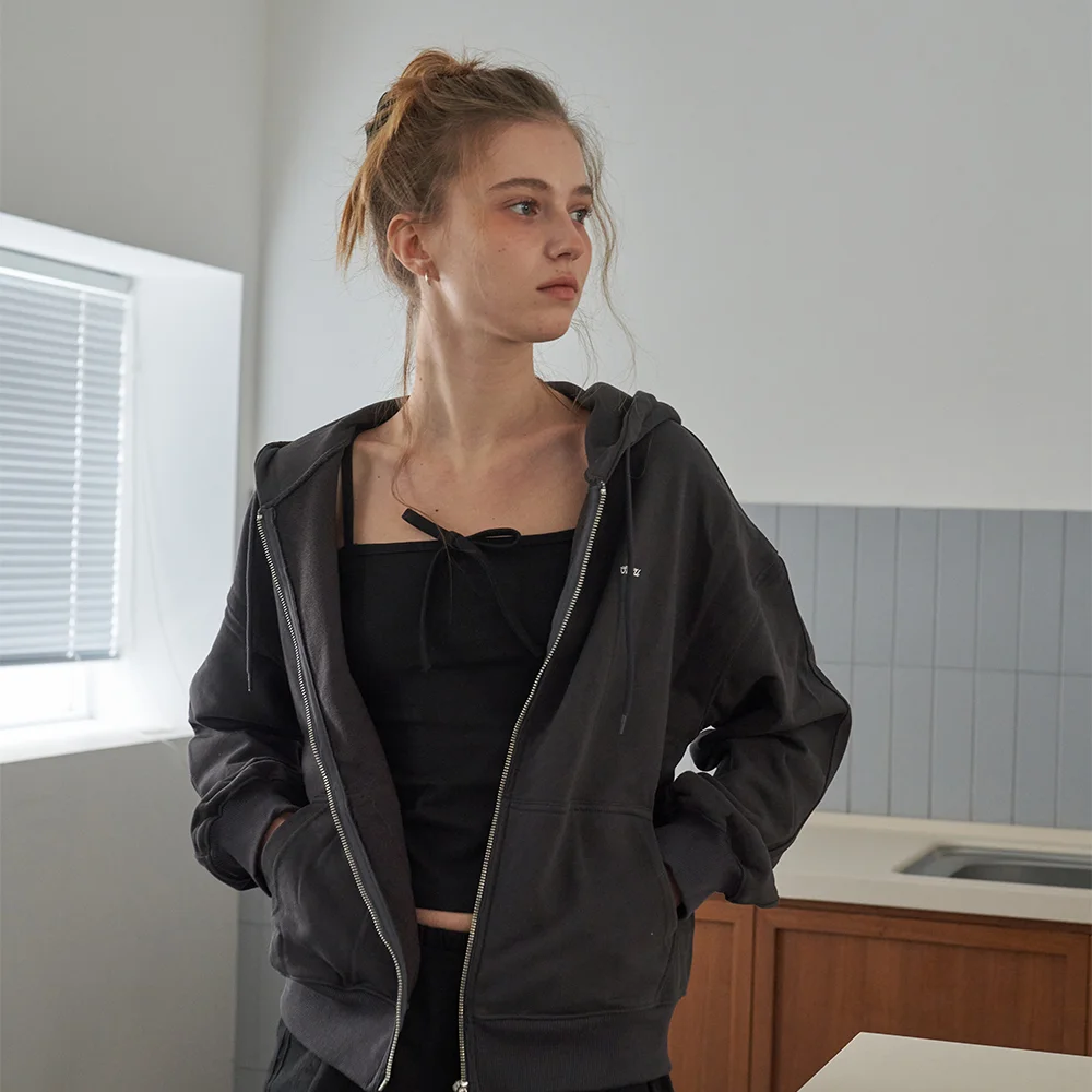 Daily Basic Zip-Up Hoodie