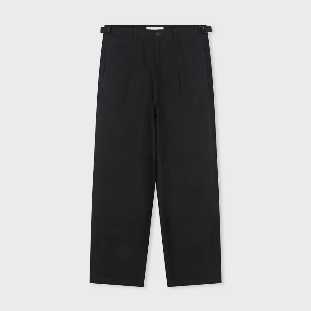 MOLE SKIN DART PANTS BLACK