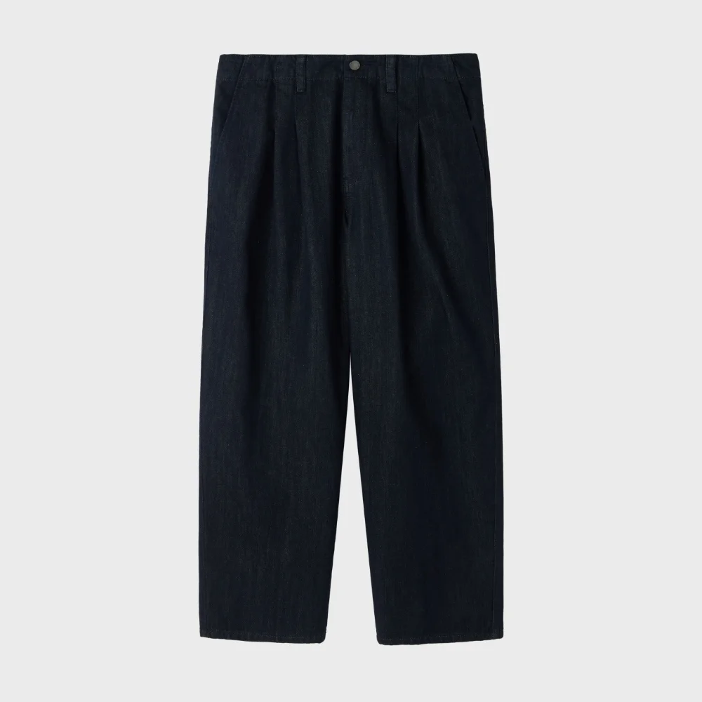 1975 TWO-TUCK WIDE DENIM TROUSERS - INDIGO (P252UDP432)