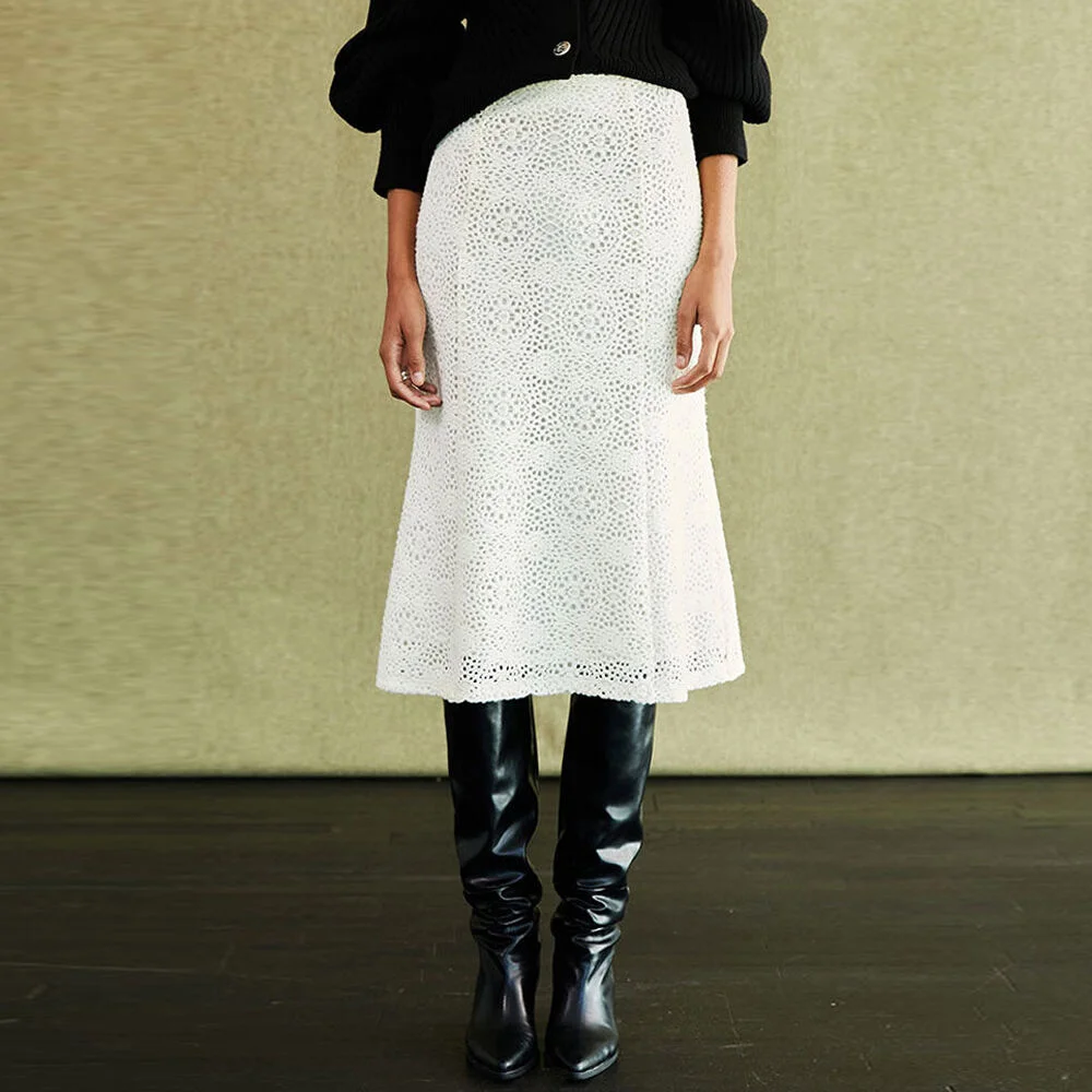 Lace long skirt