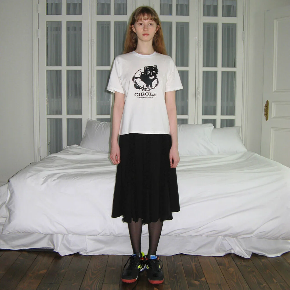 Frill Midi Skirt (Black)