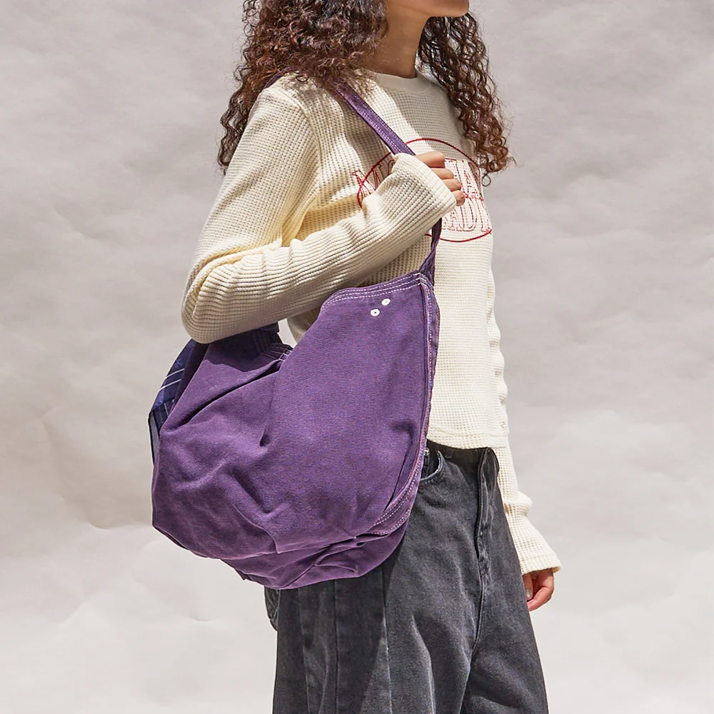 Two Dot Canvas Bag (Washed Purple)