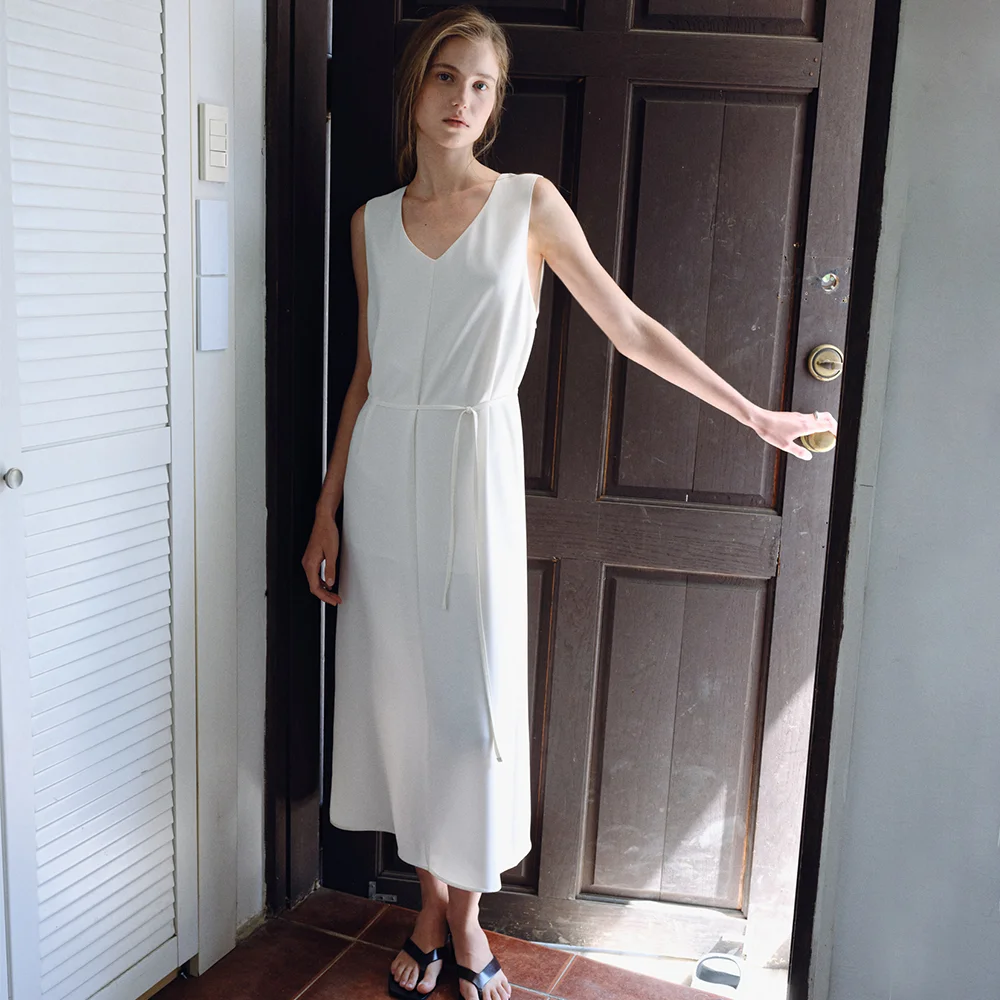 LIBRE V-NECK LONG OPS_IVORY