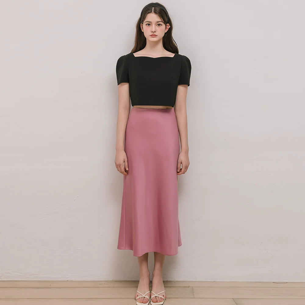 Lautre Satin flare Pink skirt