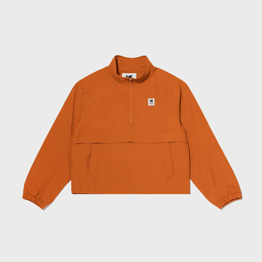 單色 Supplex Stand Neck 風褸 外套 女裝 ORANGE