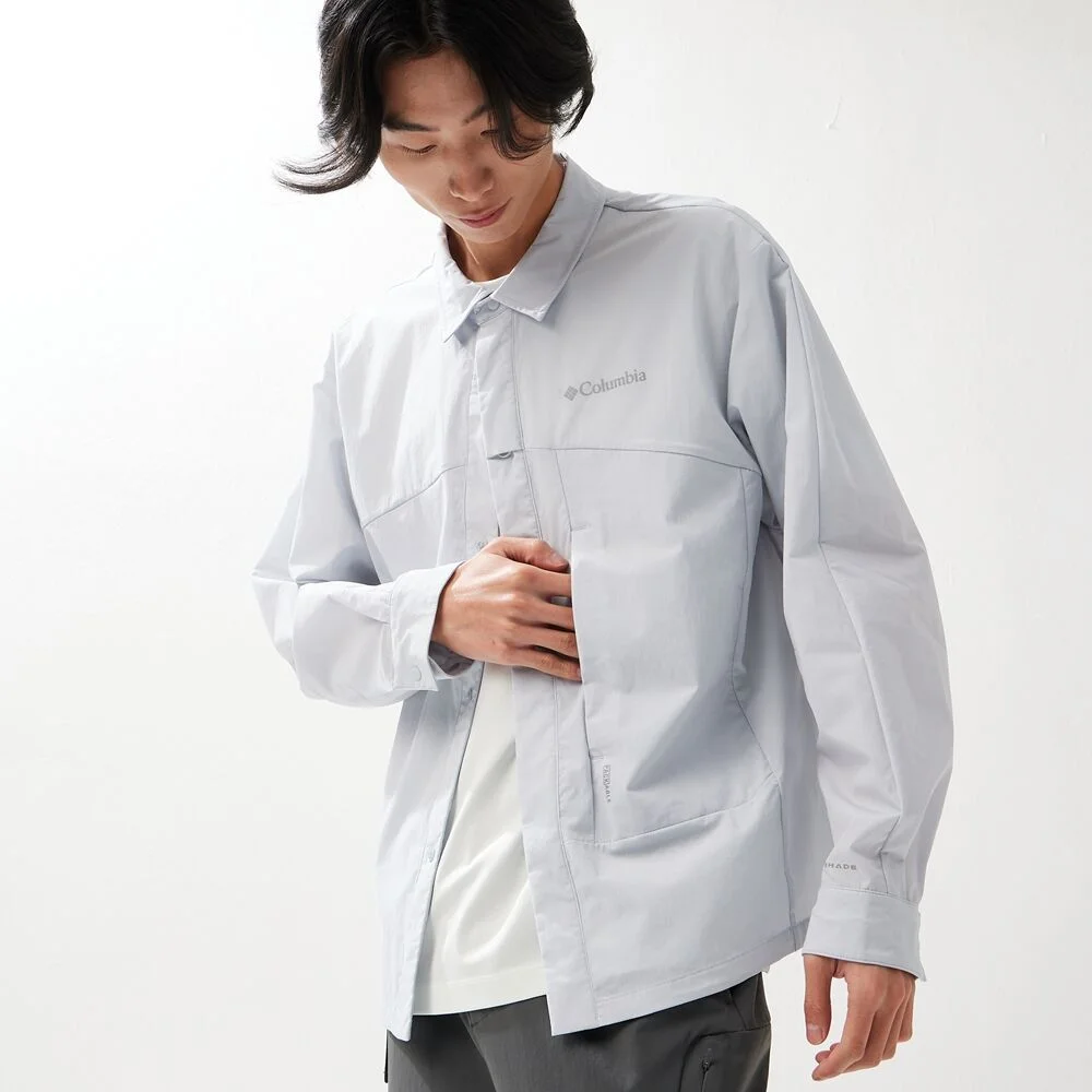 Columbia 男裝 365 山系 長袖 襯衫 外套 淺灰色 (C71YM7592063)