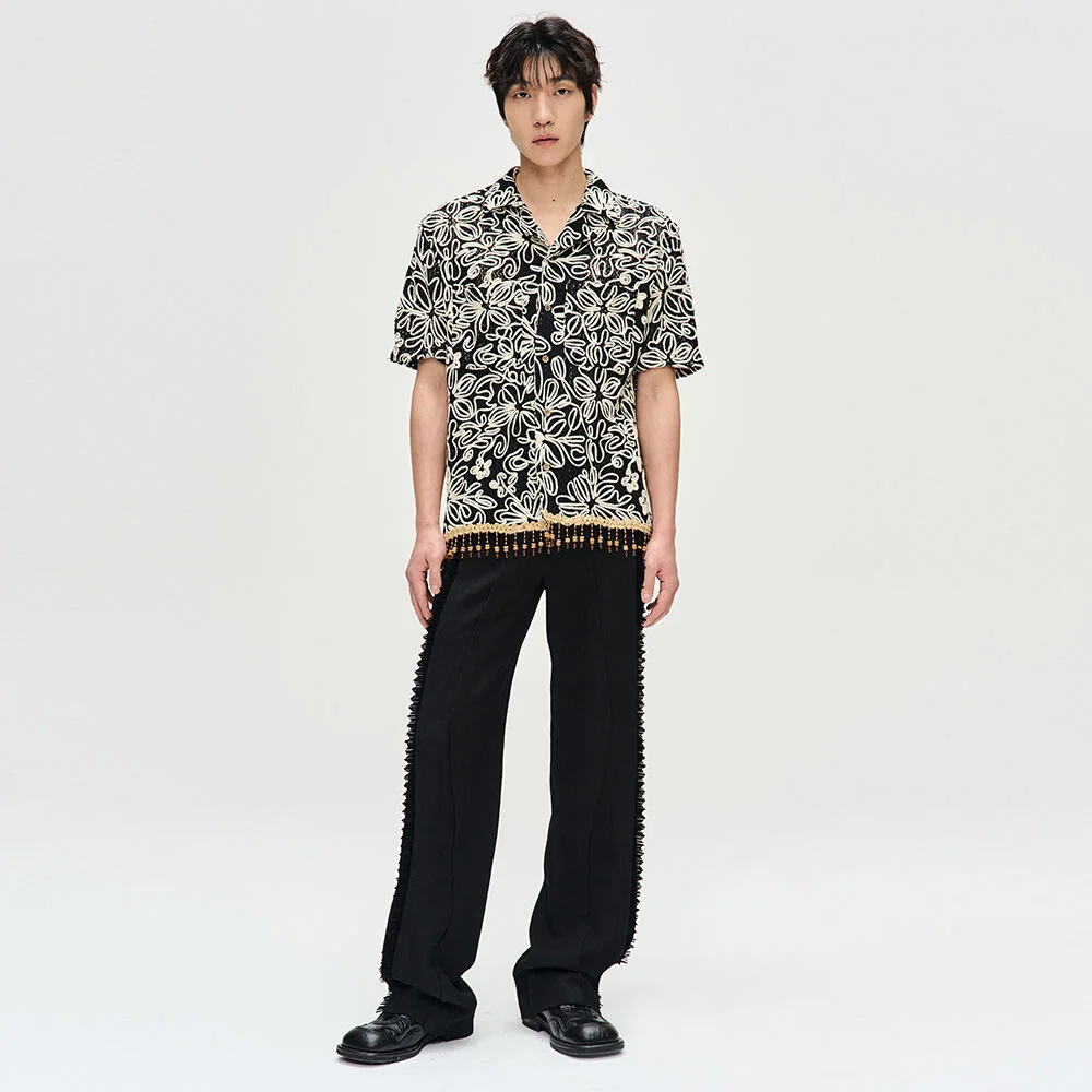FLOWER JACQUARD SHIRTS atb1048m(BLACK)
