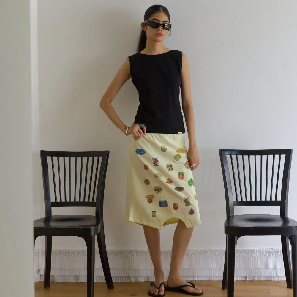 Replay Sticker Skirt / Lemon