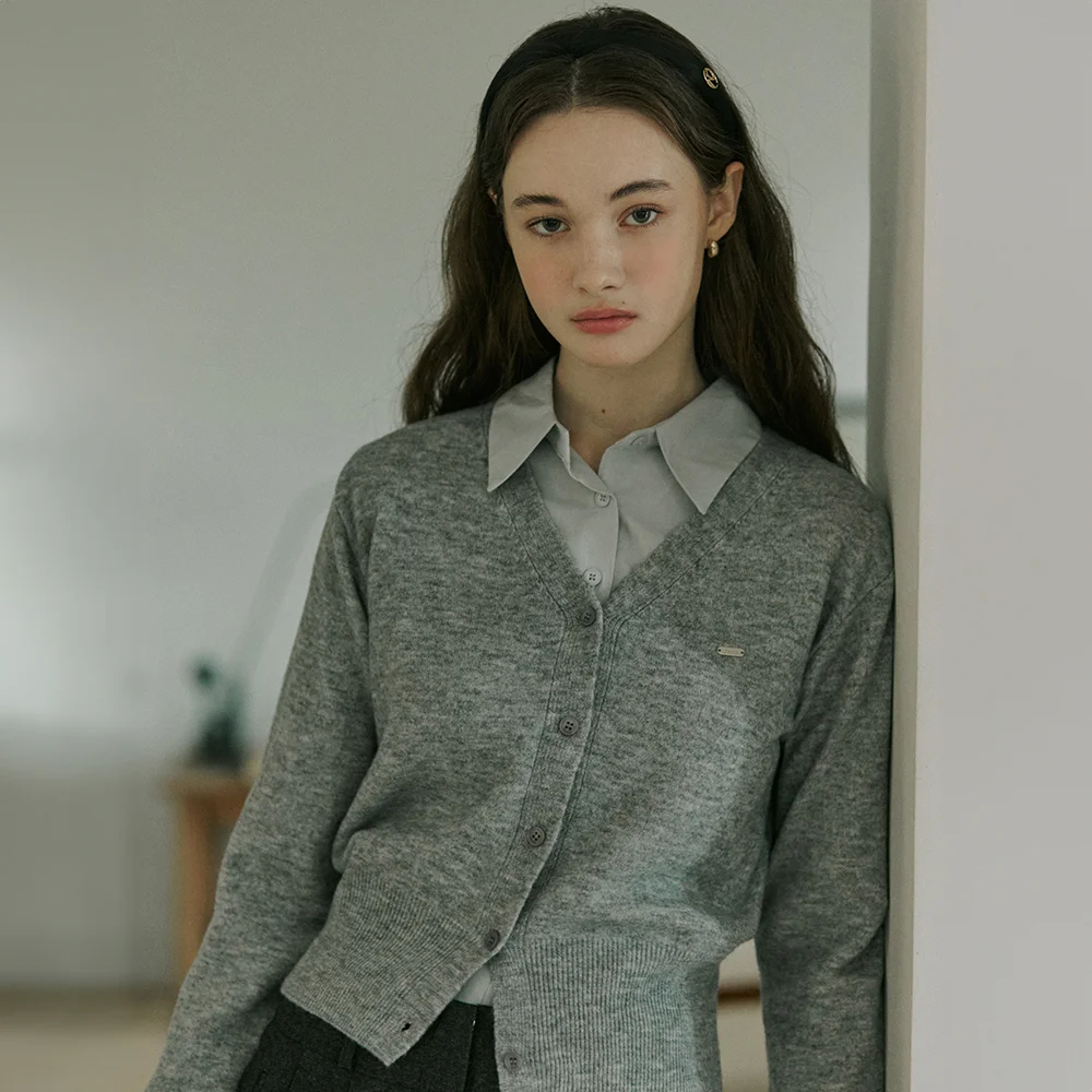 Signature soft v neck cardigan - 10color