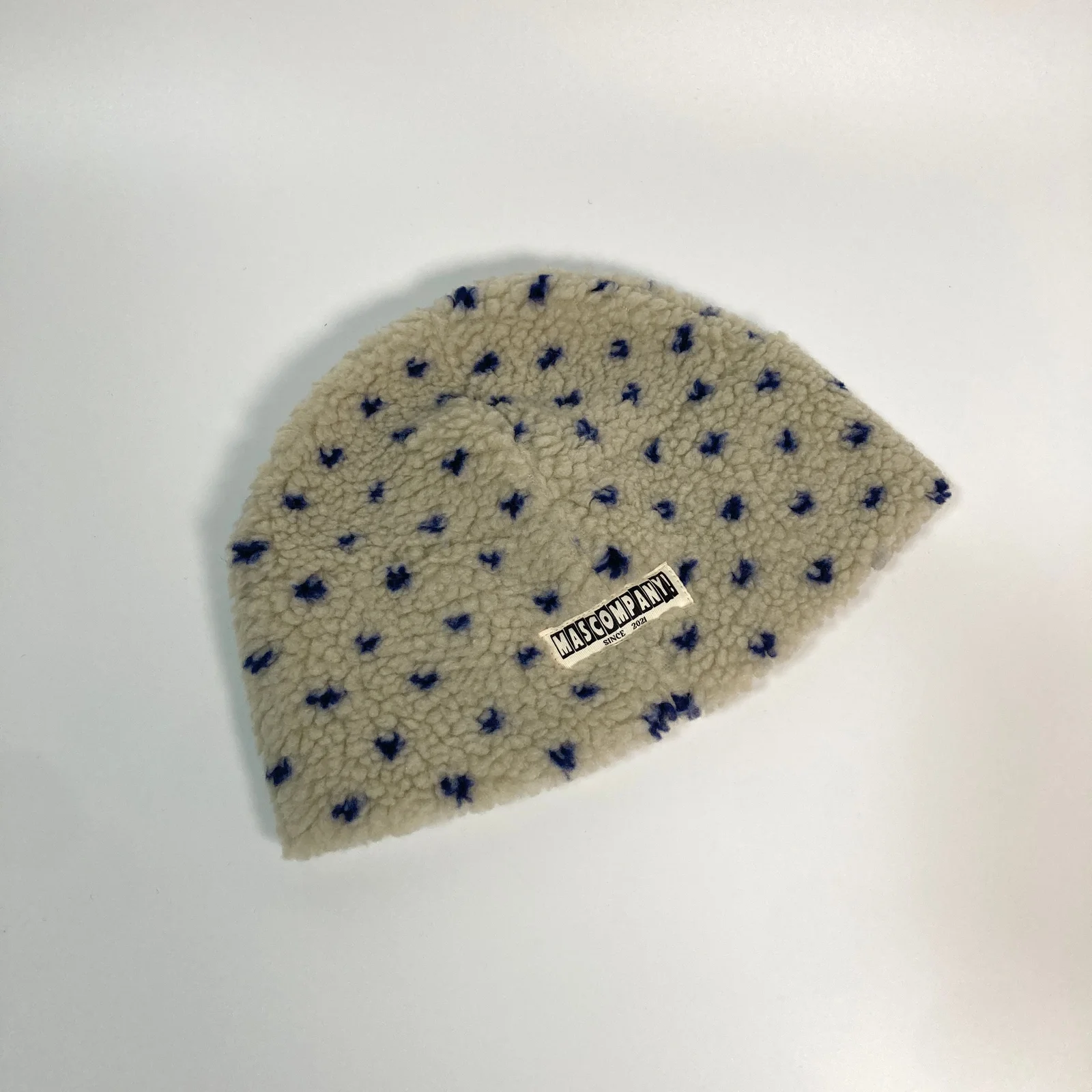Dot dumble fleece beanie - Ivory