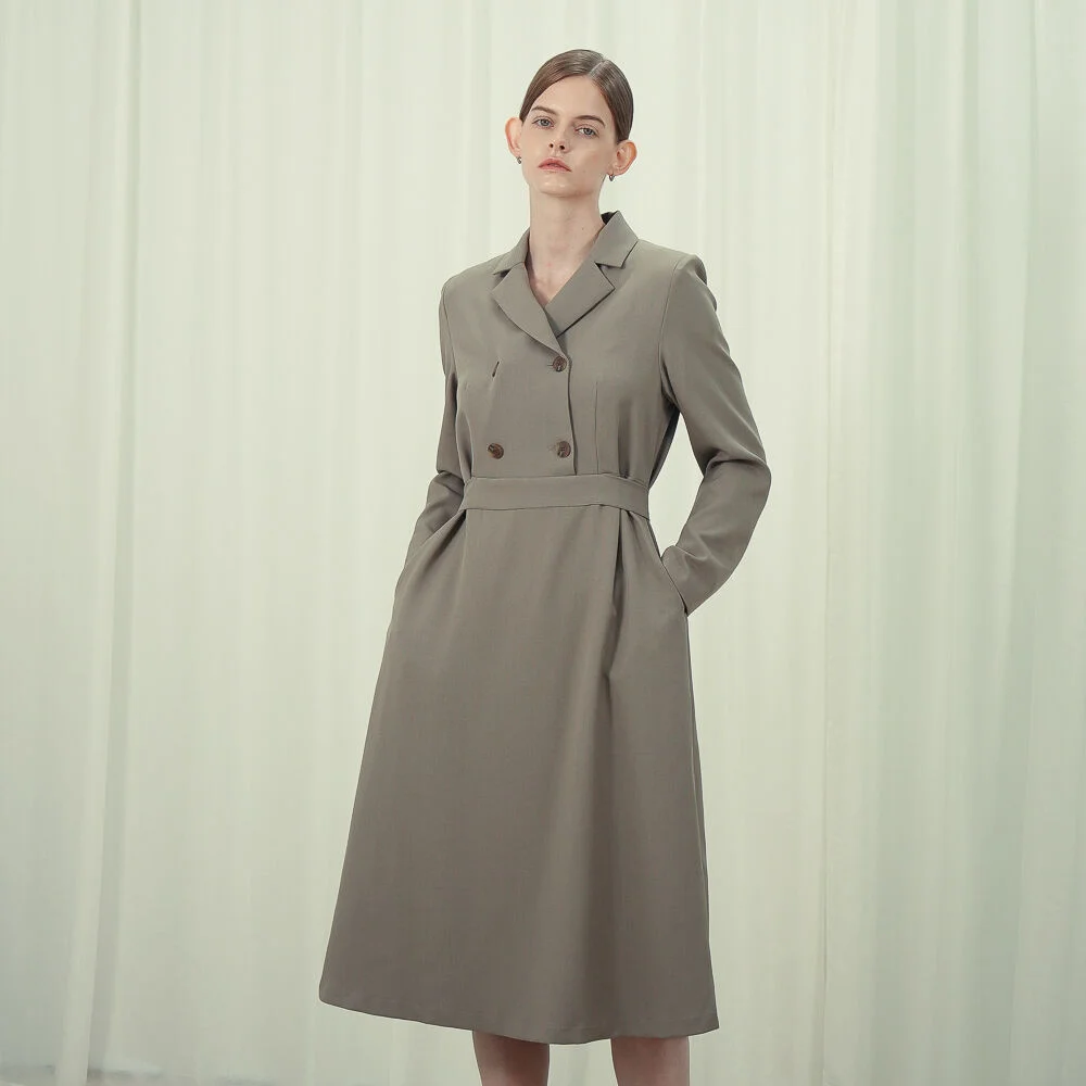 Double Breast Dress _Beige