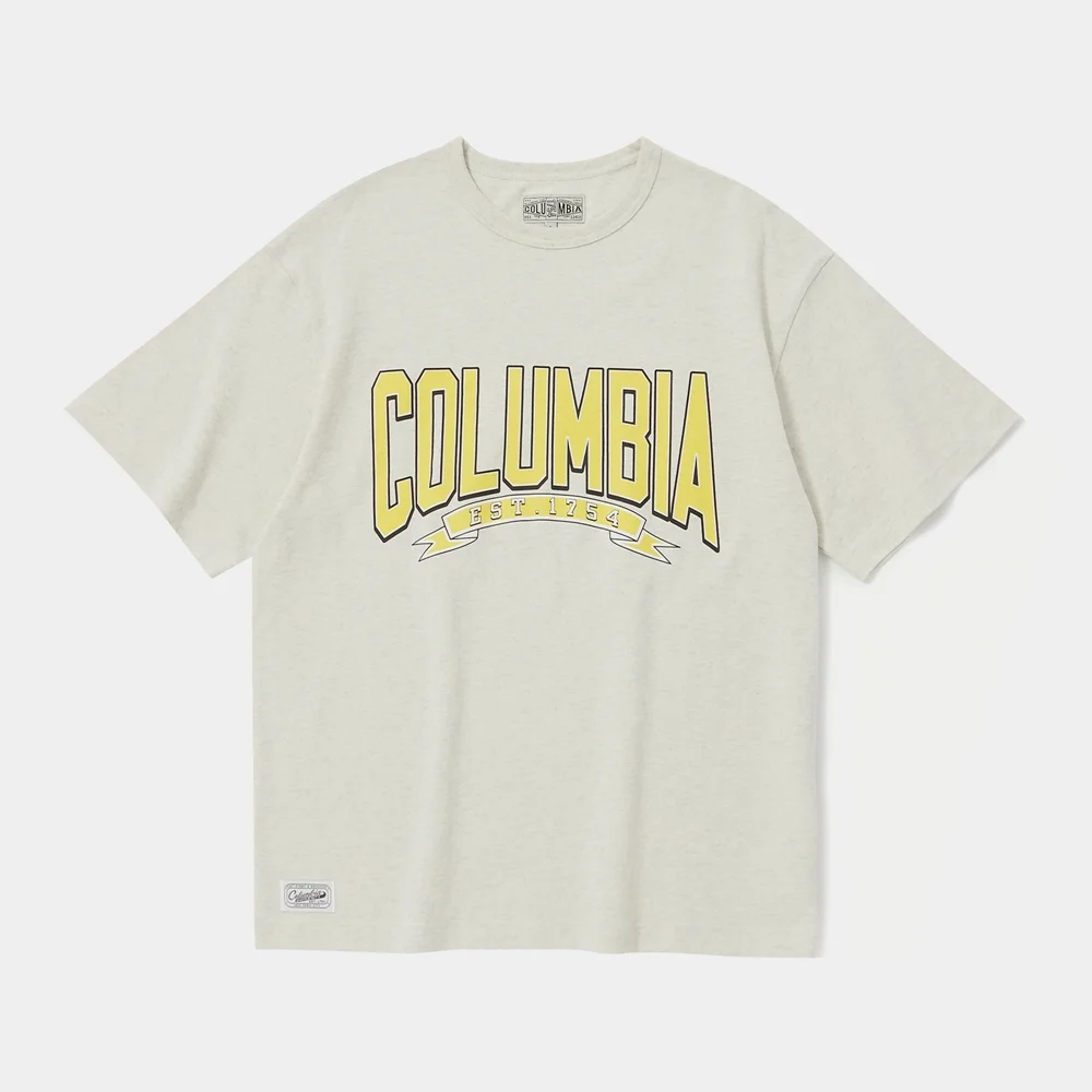 CU 80S VINTAGE CRACK LOGO S/S T-SHIRTS 燕麥色