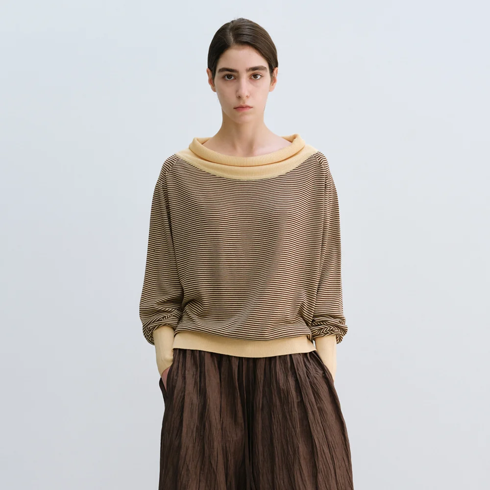 Isar Knit in Brown Stripe