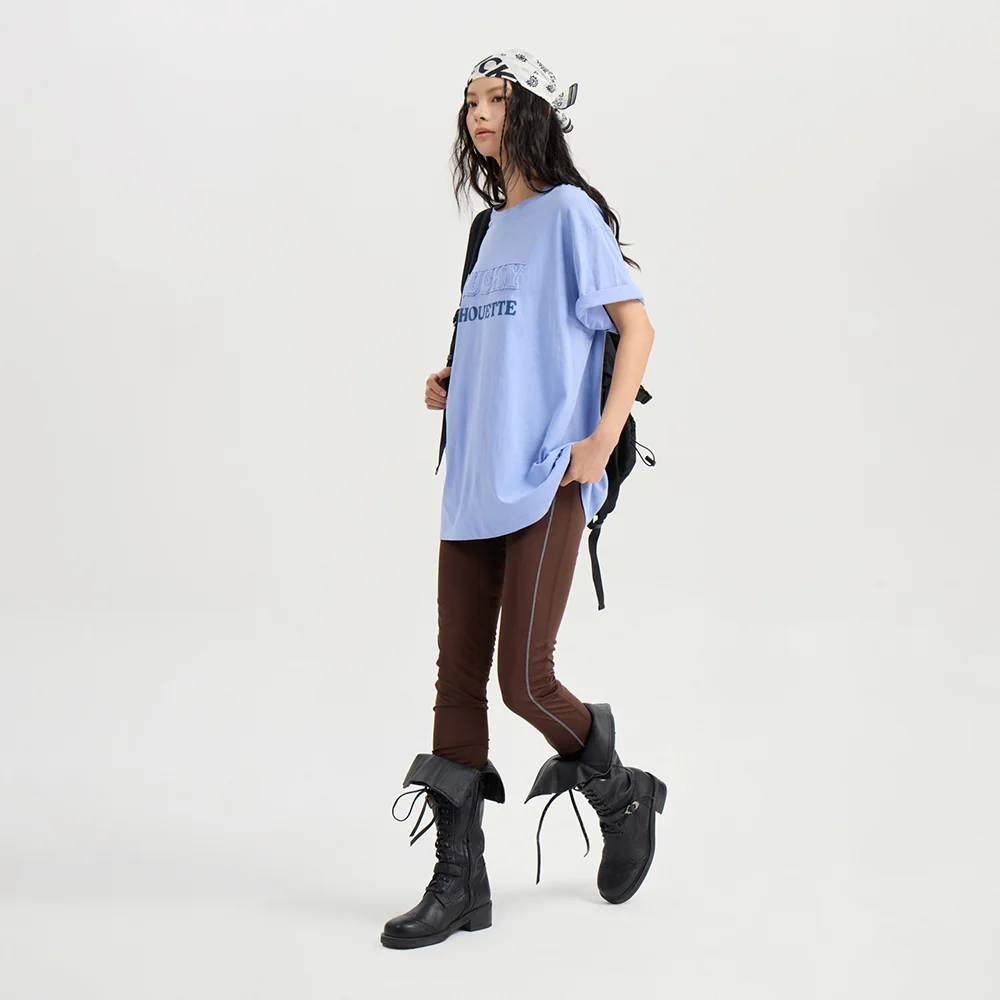 Lettering Point Loose Fit Half Sleeve T-shirt (blue) LFTAA25160BUX