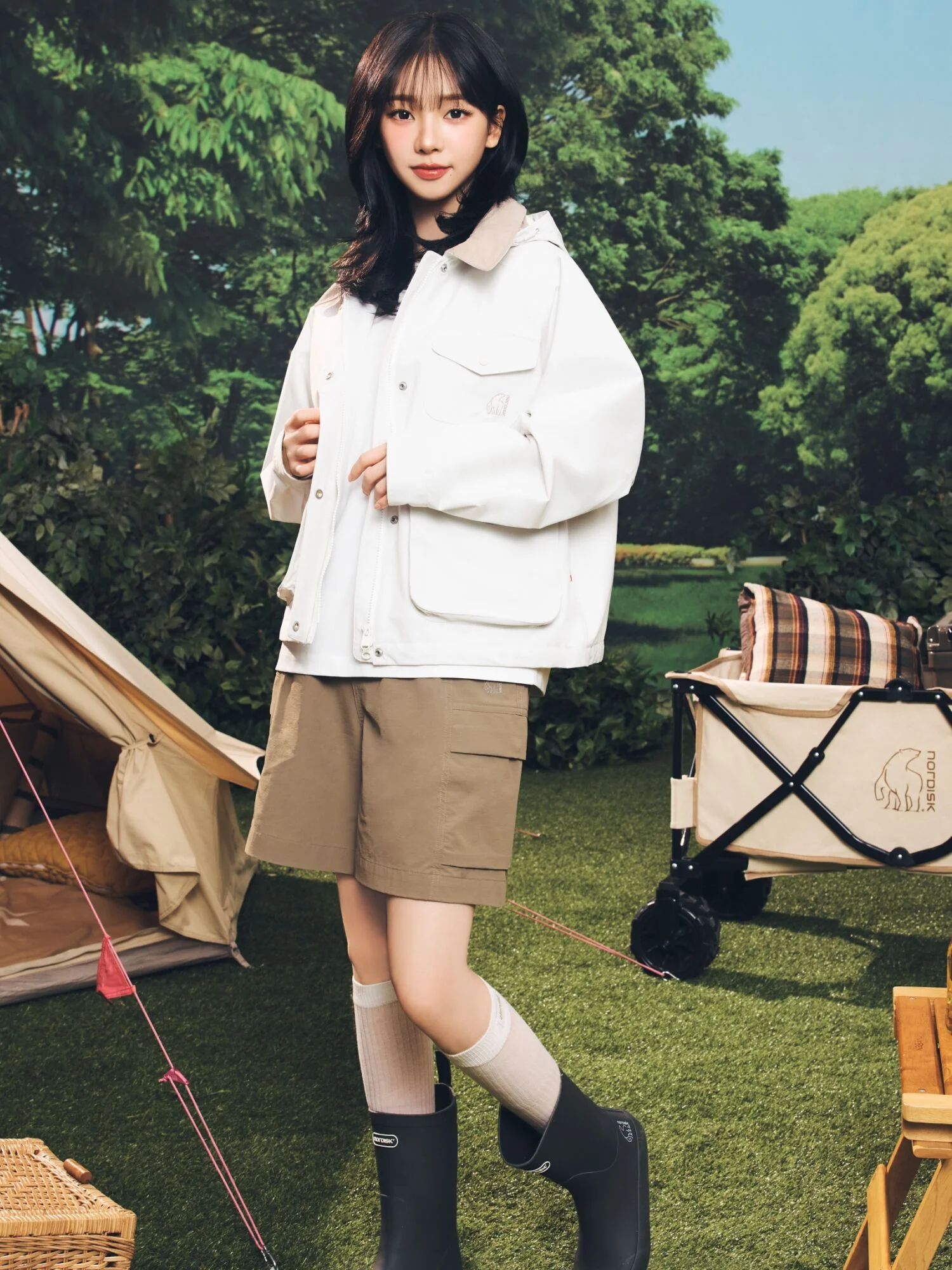 Hygge Air 工裝 短褲 - W_Khaki_OWM26372K7