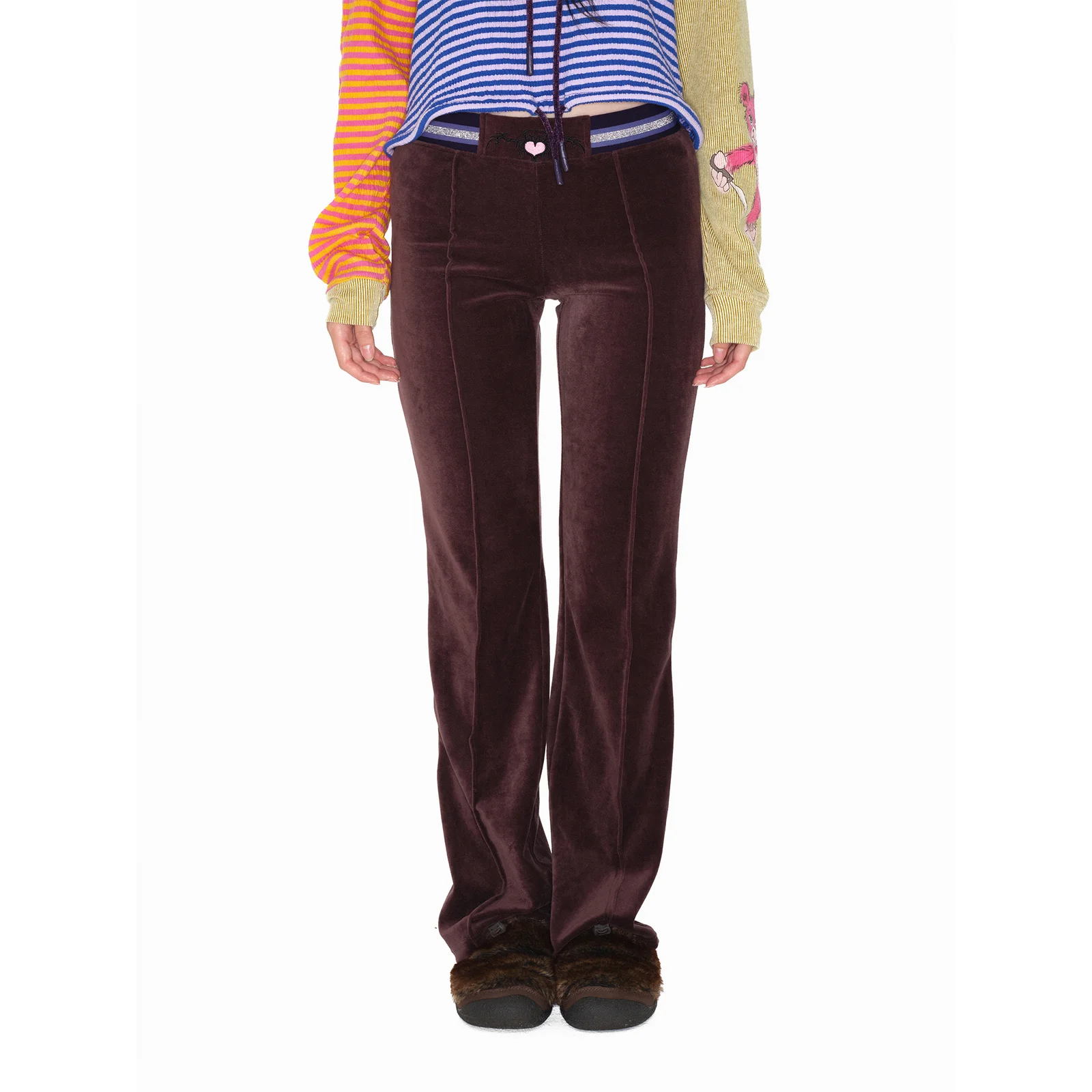 Twinkle Band velour pants_brown