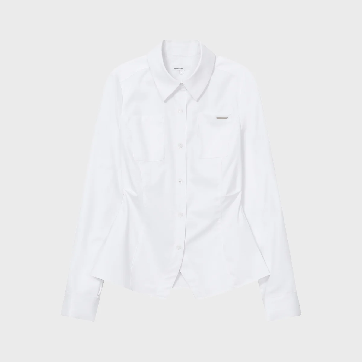 Pocket fitted shirt WHITE
