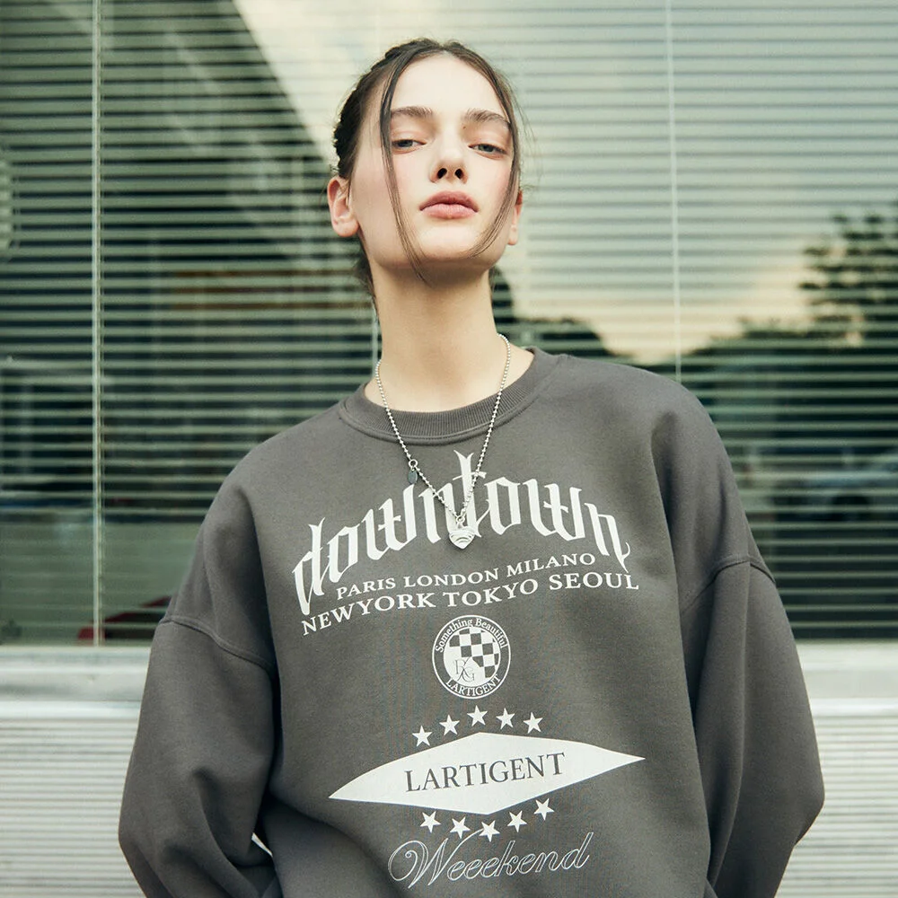 L6 DOWNTOWN SWEATSHIRT(CHARCOAL)