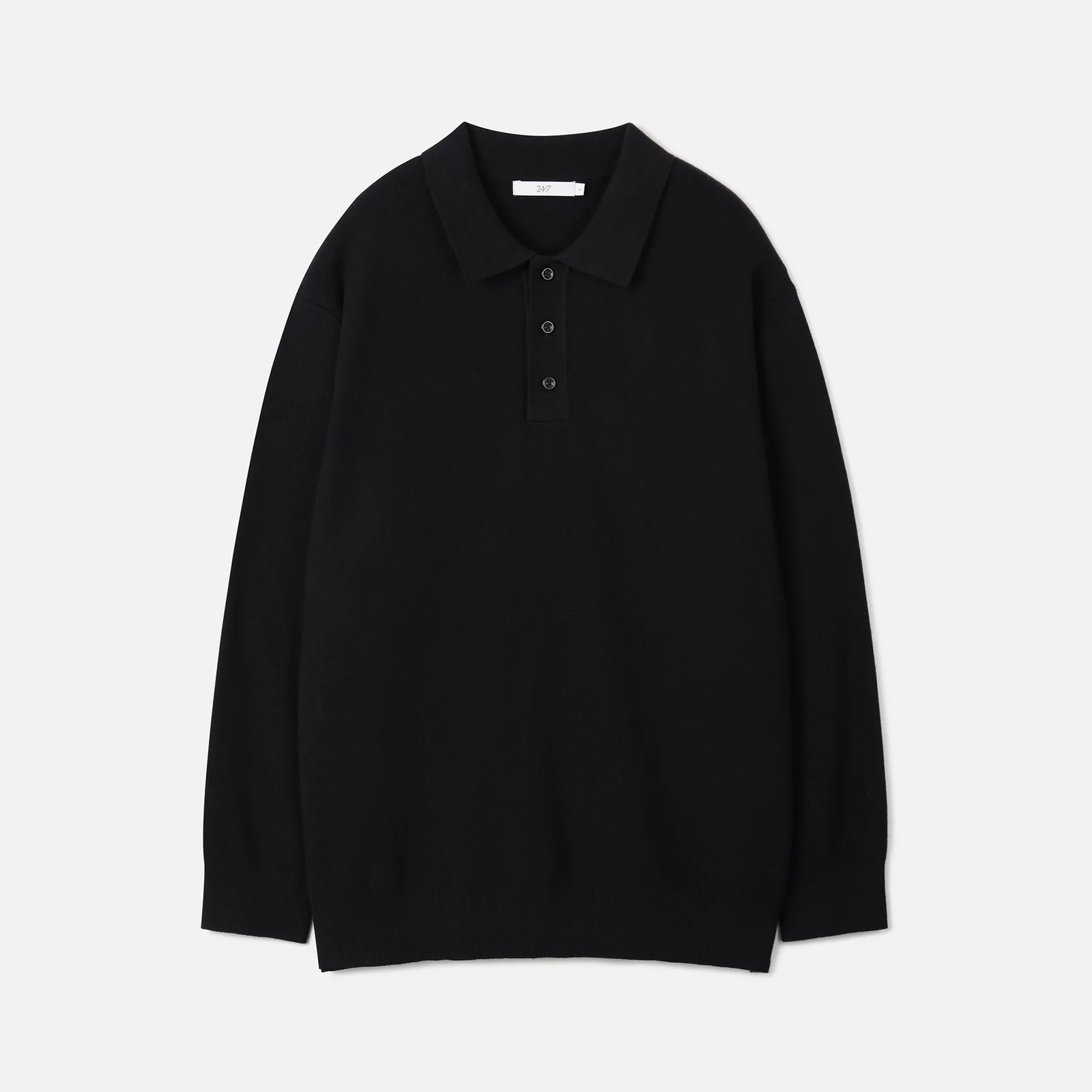 POLO COLLAR SWEATER BLACK (247)