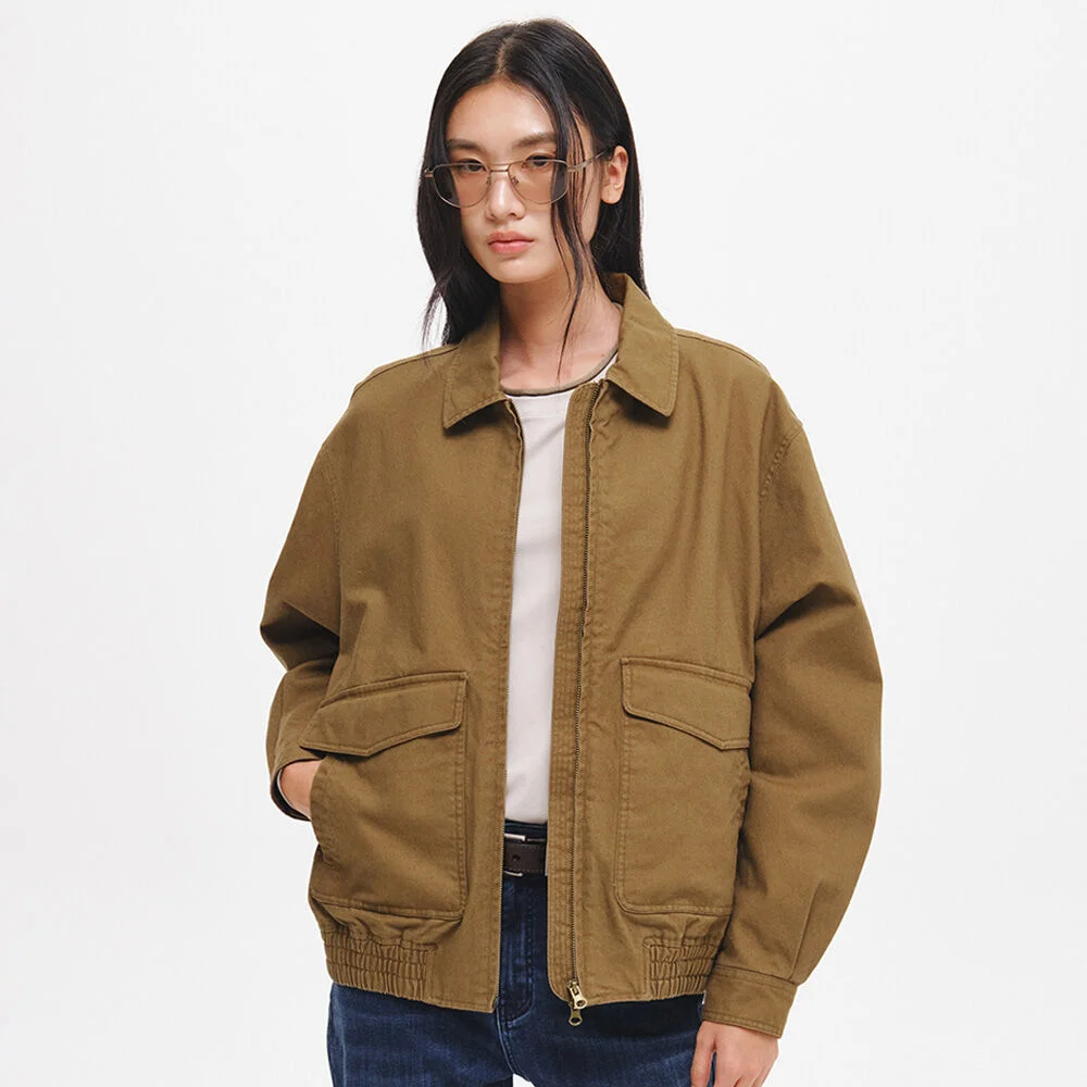 UNISEX 大口袋 帆布 短身外套_BROWN / GF3UJP002