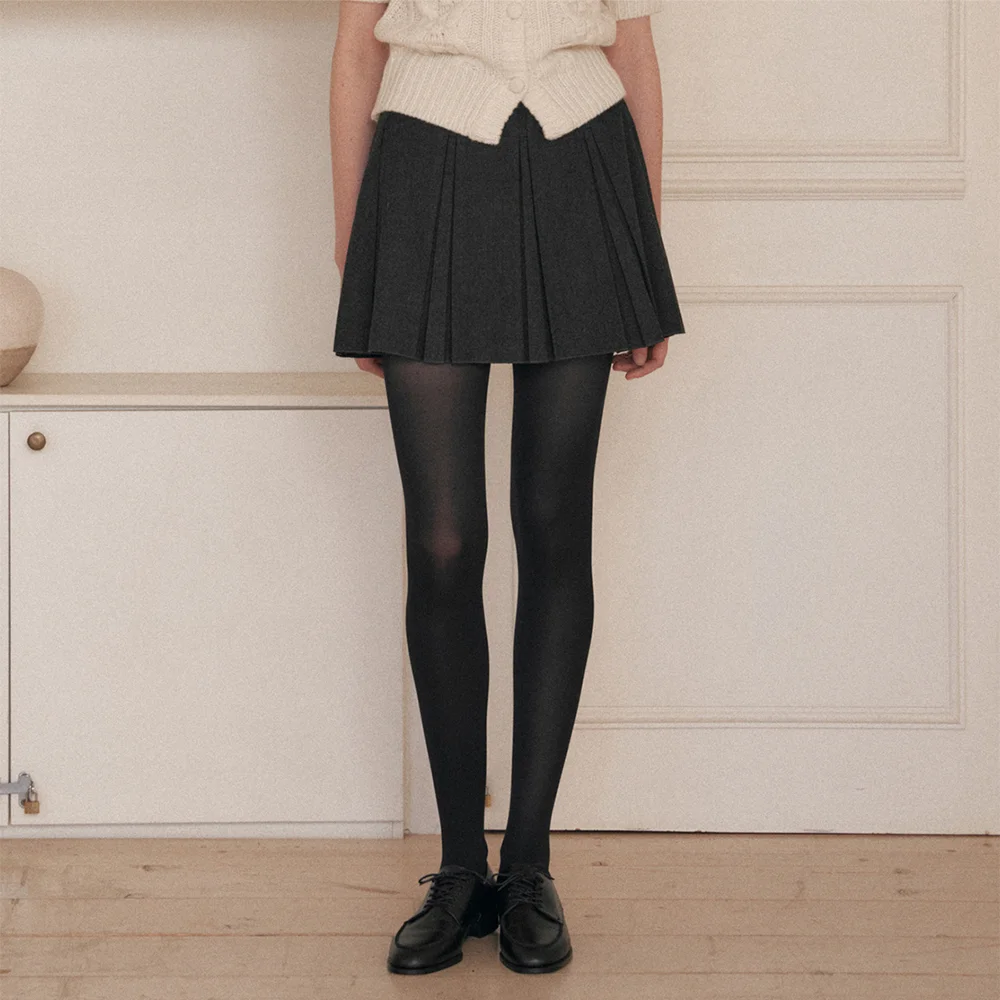 Classic Pleats Mini Skirt_2color
