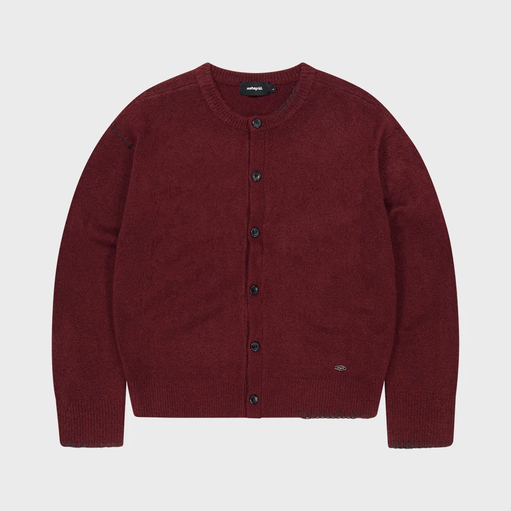 ROUND BUTTON UP CROP CARDIGAN