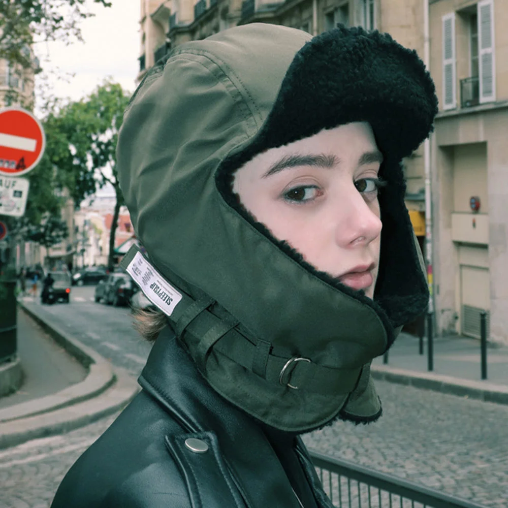 (Suji,Giriboy 著用)F/W REVERSIBLE SATIN TROOPER HAT KHAKI