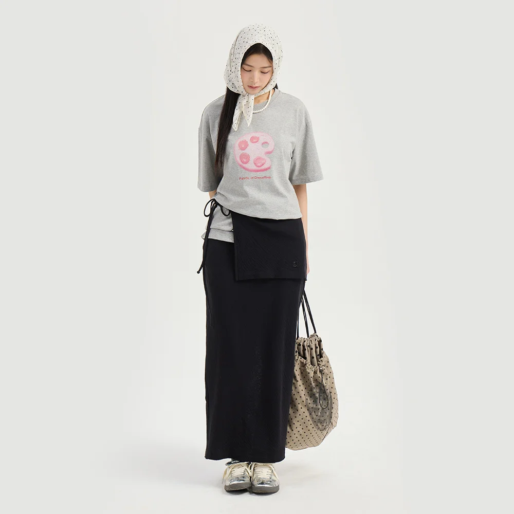 Chouetties by LUCKY CHOUETTE H Line Jersey Long Skirt (black) LAKAX26300BKX