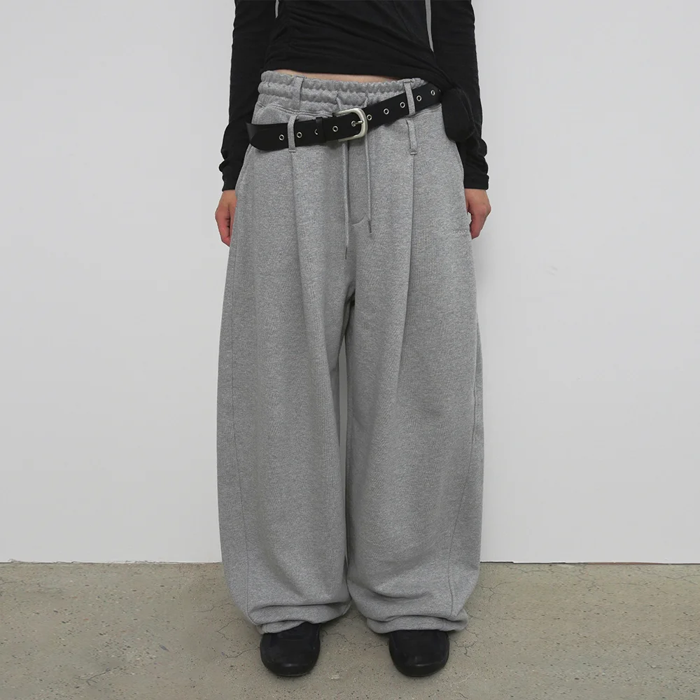 OVERFIT SWEAT PANTS_MELANGE GREY