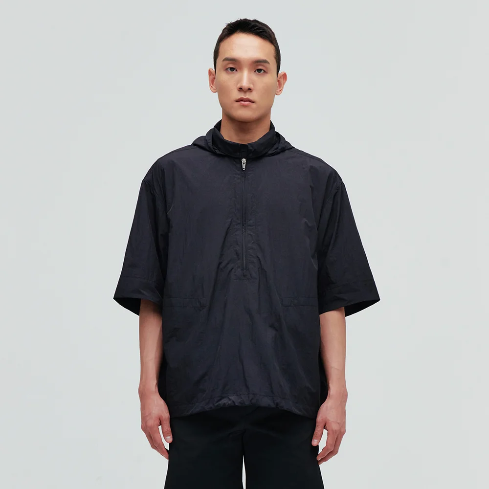 HOODED ANORAK (BLACK)