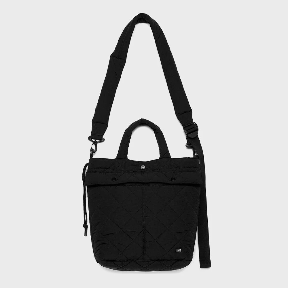 菱形絎縫 雙重 口袋 Helmet Bag 黑色