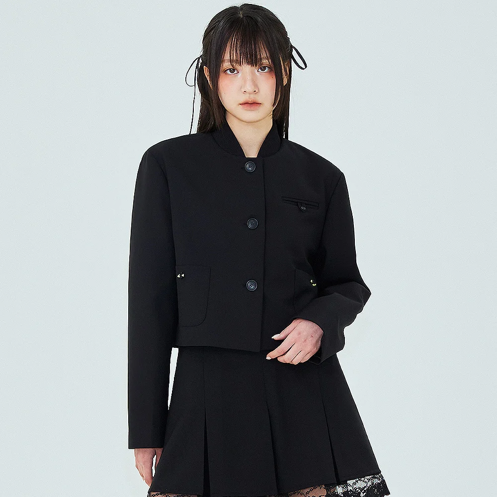 CORSAGE JACKET IN BLACK