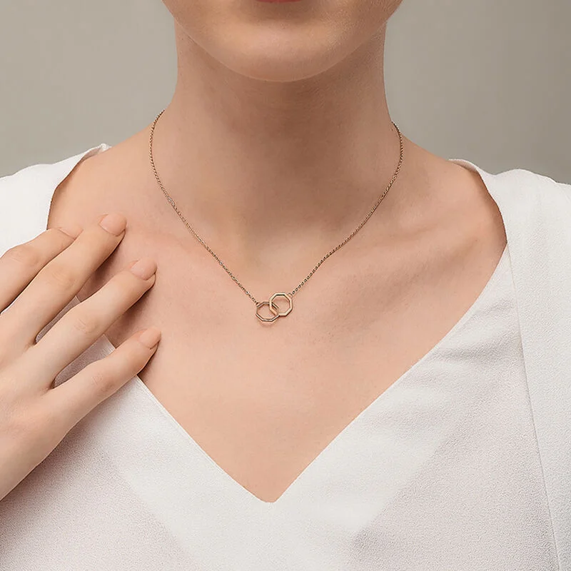 OKTO TWIN PENDANT ROSE GOLD
