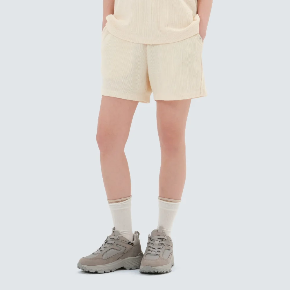華夫格 女裝 短褲 Pastel Yellow (S25MWFKH37)