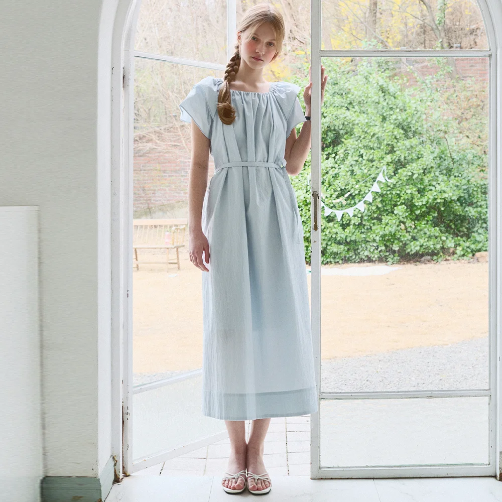 Soft shirring string dress_2 Colors