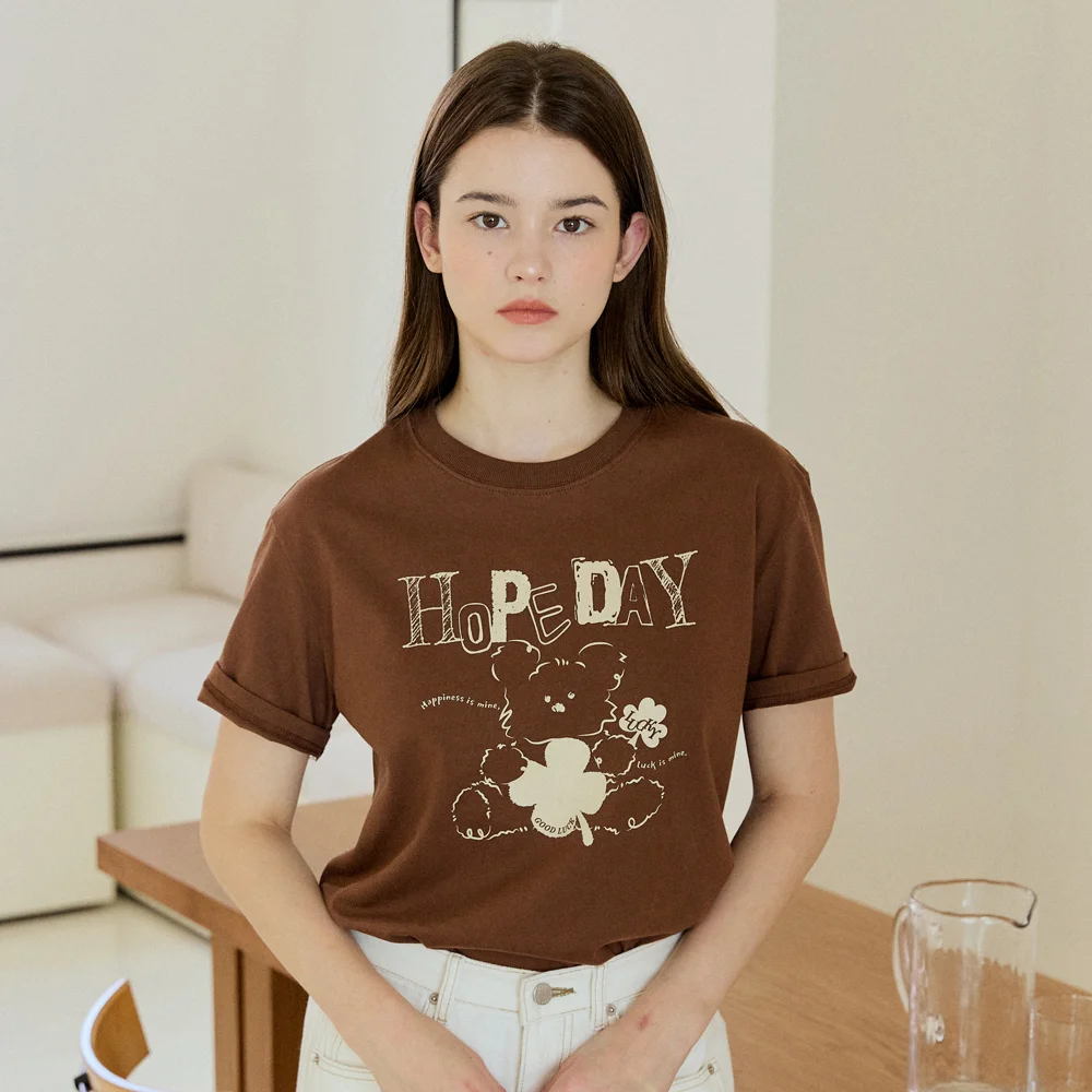 HAPPY BEAR T-SHIRT_BROWN