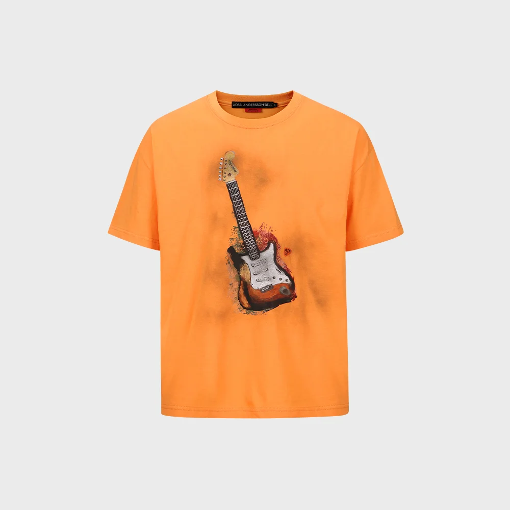 UNISEX GUITAR T-SHIRT atb1250u(ORANGE)