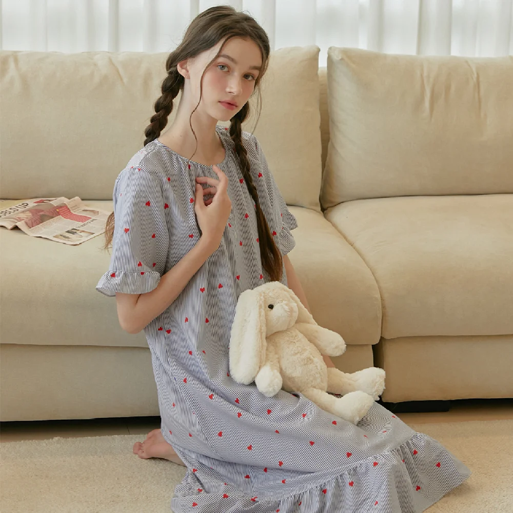 dab 倫敦條紋 絲滑觸感 連身睡衣 女裝