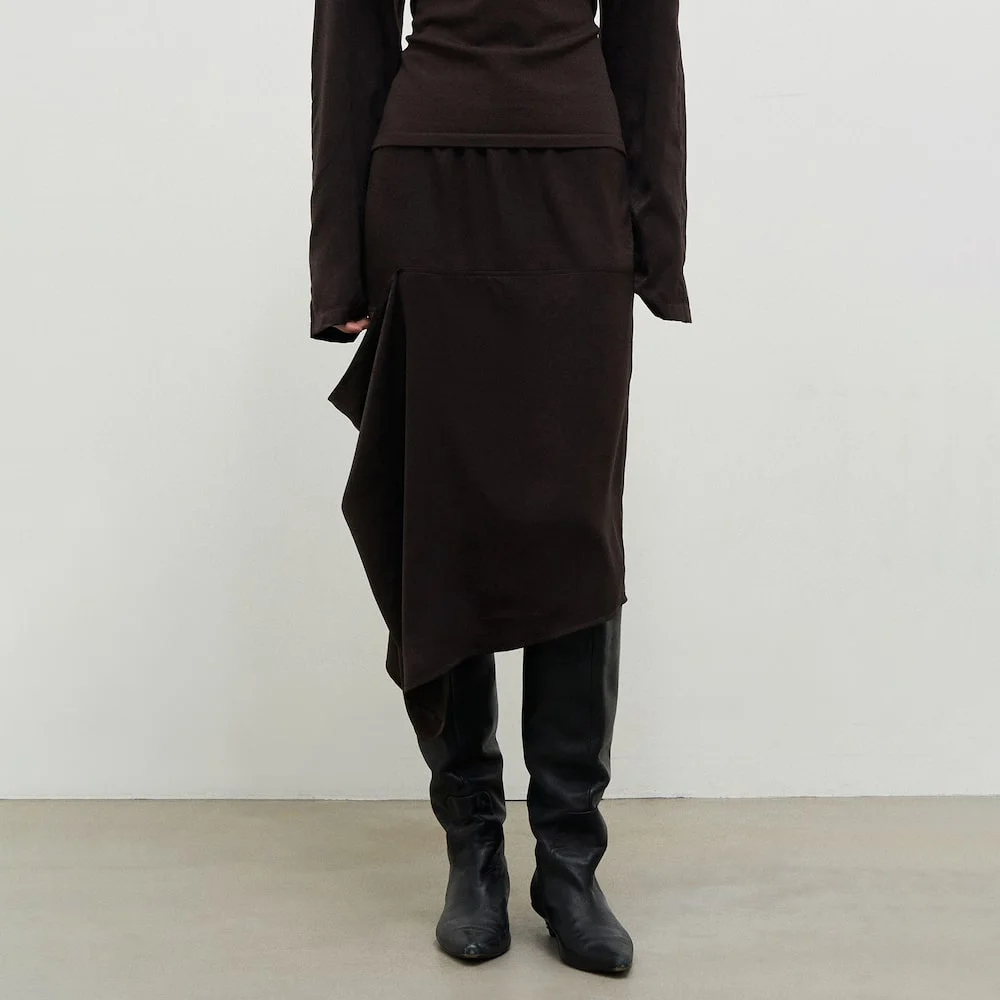 Brown Chouchou CutOut Skirt Brown (AG4827A04D)